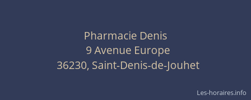 Pharmacie Denis