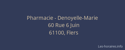 Pharmacie - Denoyelle-Marie