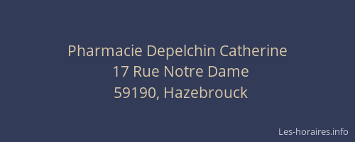 Pharmacie Depelchin Catherine