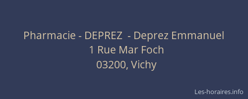 Pharmacie - DEPREZ  - Deprez Emmanuel