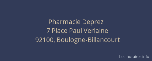 Pharmacie Deprez