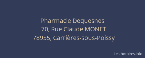 Pharmacie Dequesnes