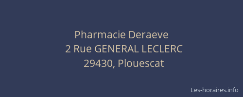 Pharmacie Deraeve