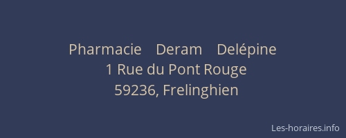 Pharmacie    Deram    Delépine