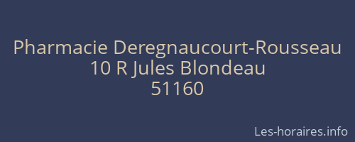 Pharmacie Deregnaucourt-Rousseau