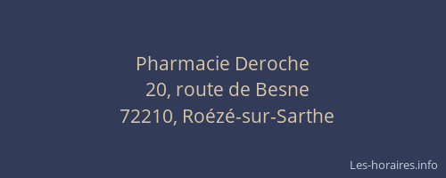 Pharmacie Deroche