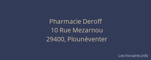 Pharmacie Deroff