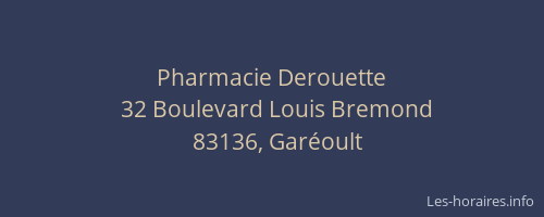 Pharmacie Derouette