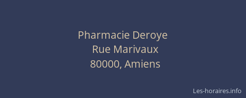 Pharmacie Deroye