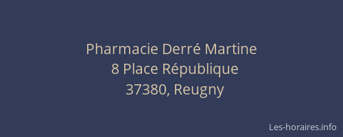 Pharmacie Derr&eacute; Martine