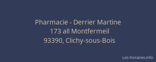 Pharmacie - Derrier Martine