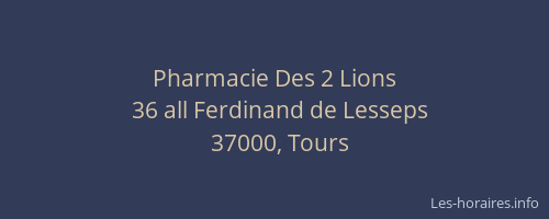 Pharmacie Des 2 Lions