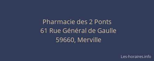 Pharmacie des 2 Ponts
