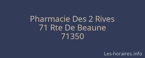Pharmacie Des 2 Rives