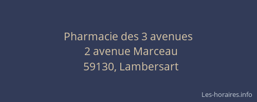 Pharmacie des 3 avenues