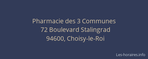 Pharmacie des 3 Communes