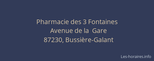 Pharmacie des 3 Fontaines