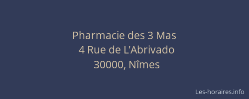 Pharmacie des 3 Mas