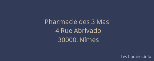 Pharmacie des 3 Mas