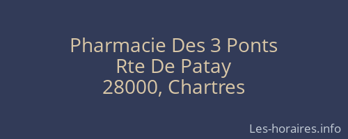 Pharmacie Des 3 Ponts