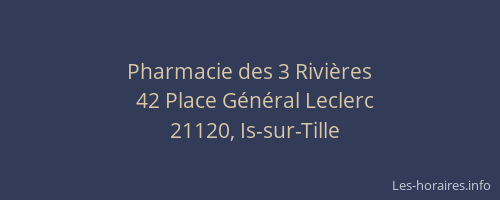 Pharmacie des 3 Rivières