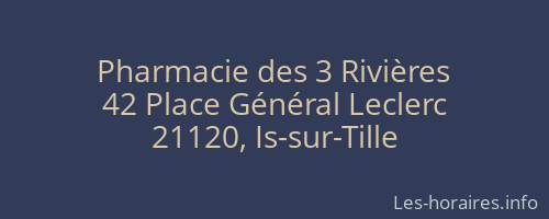 Pharmacie des 3 Rivières