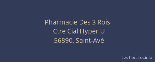 Pharmacie Des 3 Rois