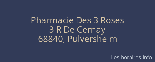 Pharmacie Des 3 Roses