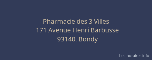 Pharmacie des 3 Villes
