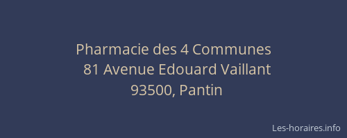 Pharmacie des 4 Communes