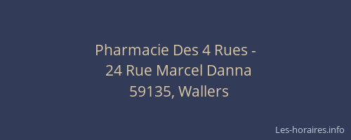 Pharmacie Des 4 Rues -