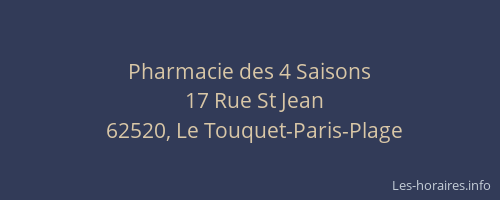 Pharmacie des 4 Saisons