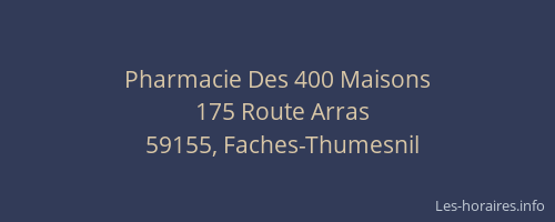 Pharmacie Des 400 Maisons