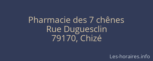 Pharmacie des 7 chênes