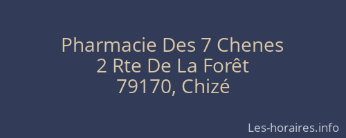 Pharmacie Des 7 Chenes