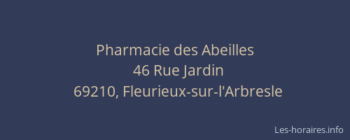 Pharmacie des Abeilles