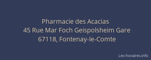Pharmacie des Acacias