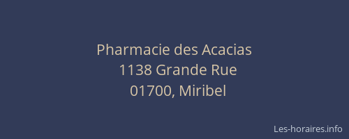 Pharmacie des Acacias