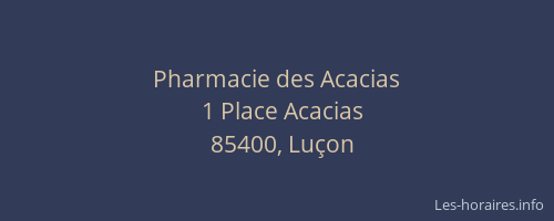 Pharmacie des Acacias
