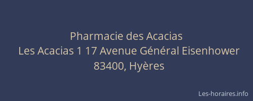 Pharmacie des Acacias