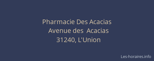 Pharmacie Des Acacias