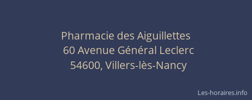 Pharmacie des Aiguillettes