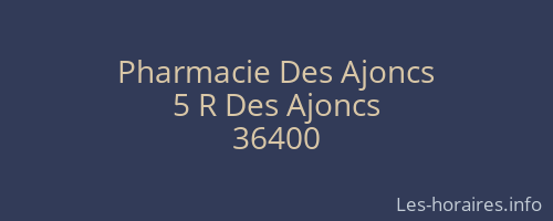 Pharmacie Des Ajoncs