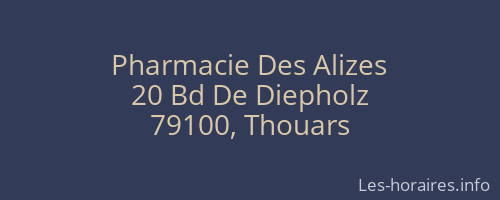 Pharmacie Des Alizes