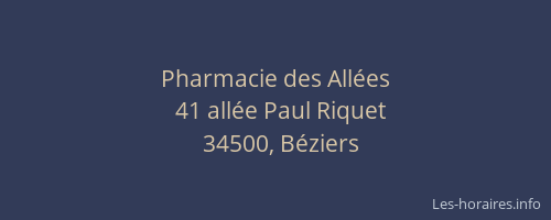 Pharmacie des Allées