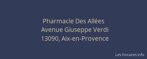 Pharmacie Des Allées