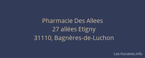 Pharmacie Des Allees