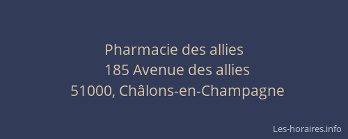 Pharmacie des allies