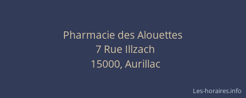 Pharmacie des Alouettes