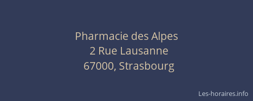 Pharmacie des Alpes